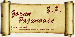 Zoran Pajunović vizit kartica
